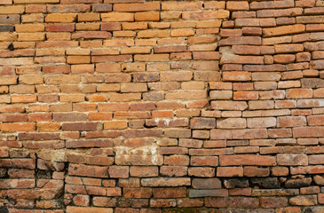 Brown brick of wall background.Old brown brick.