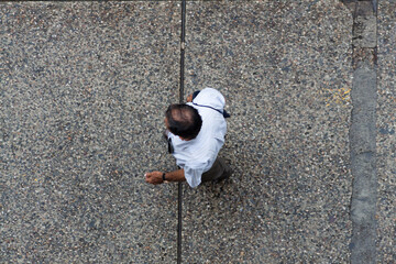 man on the street latin america top view