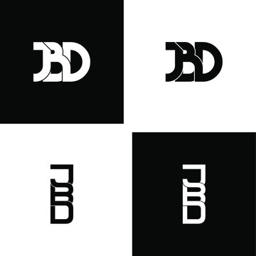 jbd letter original monogram logo design set