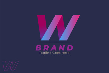Fototapeta na wymiar Letter W logo, monogram letter W, simple, stylish, easy to recognize and versatile, design logo template, vector illustration