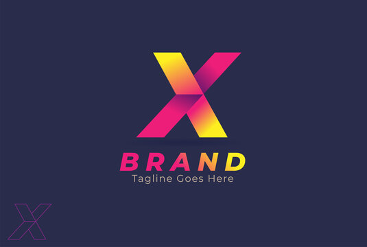 Letter X logo, monogram letter X, simple,  stylish, easy to recognize and versatile, design logo template, vector illustration
