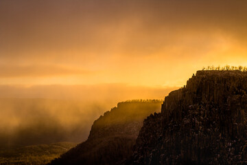 Sunset over Devils Gullet.