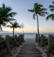 Sunrise in Key West at Smathers Beach.