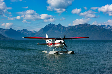 Lake Clark National Park and Preserve, Cook Inlet, Kenai Peninsula, Alaska, Floatplane, Mount Iliamna Volcano © Danita Delimont
