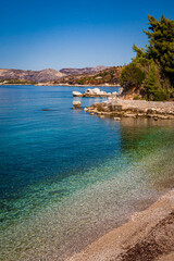 Fototapeta premium Beach Orphee in Plat, Croatia