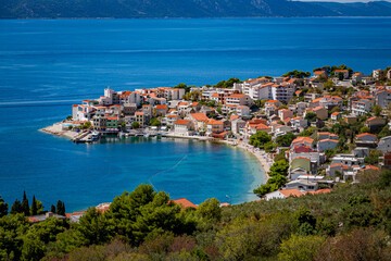Harbor town on the coast of Croatia near the town of Split