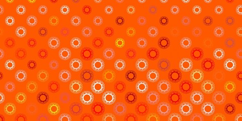 Light orange vector texture with disease symbols.