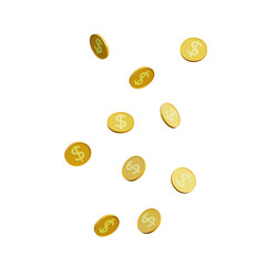 3d illustration of golden coin