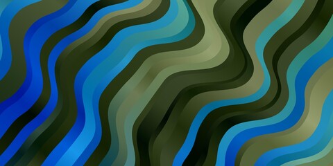Obraz premium Dark BLUE vector texture with curves.