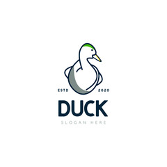 illustration of duck logo design concept