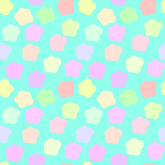 Abstract background multicolored spots on blue, texture for design, seamless pattern, vector illustration