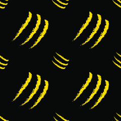 Abstract background of yellow lines on black, texture for design, seamless pattern, vector illustration