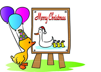 vector cartoon duck happy children's day