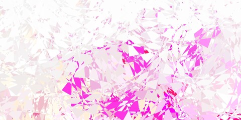 Obraz na płótnie Canvas Light pink vector pattern with polygonal shapes.
