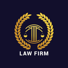 justice law firm legal logo icon vector template.