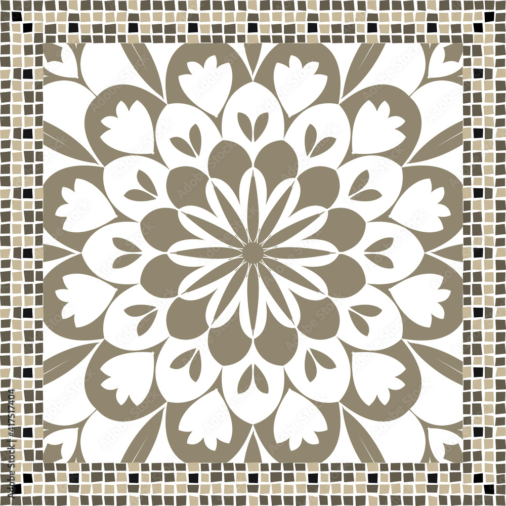Aufkleber vector scarf with brown color. abstract seamless vector pattern with hand drawn elements.