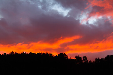 sunset in the mountains