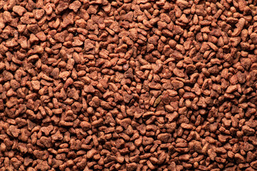 natural dry balanced feed for cats in granules top view