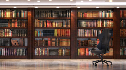 テレビ会議背景用 ZOOM会議背景用 CG 部屋 ラウンジ 本棚 書斎 video conferencing	
