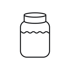 Glass jar icon design. vector illustration