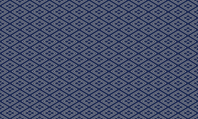 和柄　武田菱　シームレスパターン　背景素材　青
