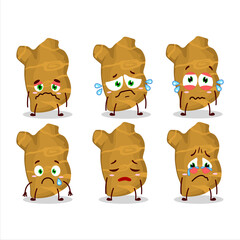 Jerusalem architoke cartoon character with sad expression