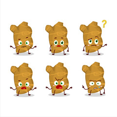 Cartoon character of jerusalem architoke with what expression