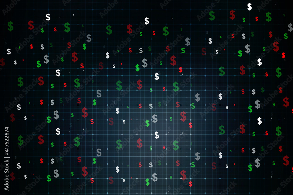 Aufkleber 2d digital abstract business networking background