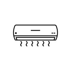 Air Conditioner Icon Vector Illustration. air conditioner sign symbol.