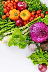 Variety of fresh healthy vegetables.