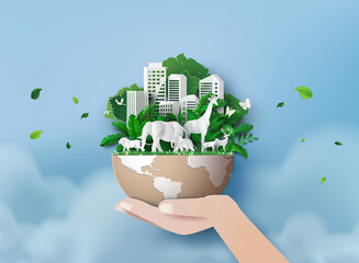 eco concept and World Wildlife Day