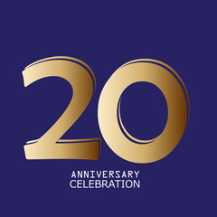 20 Years Anniversary Celebration Vector Template Design Illustration