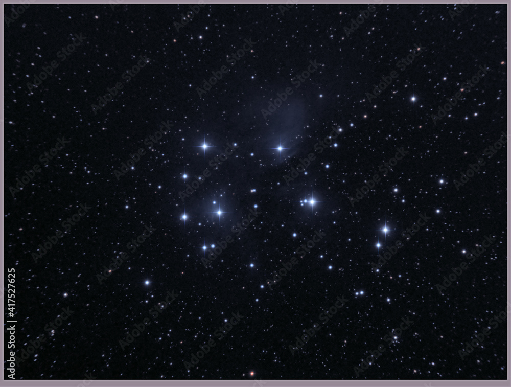 Wall mural The Pleiades - Messier 45 a.k.a The Seven Sisters