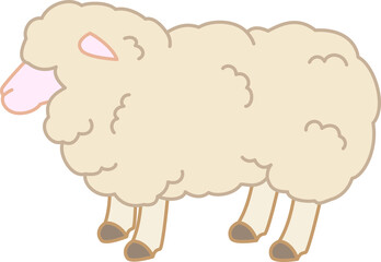 シンプルな羊のイラスト