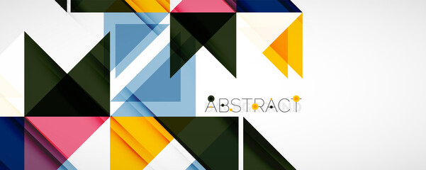 Set of vector triangle geometric backgrounds. Vector illustration for covers, banners, flyers and posters and other designs