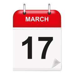 March 17, Calendar Icon