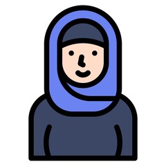 Muslim woman icon, International Women's Day related vector