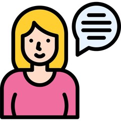 Obraz premium Women's free speech icon, International Women's Day related vector