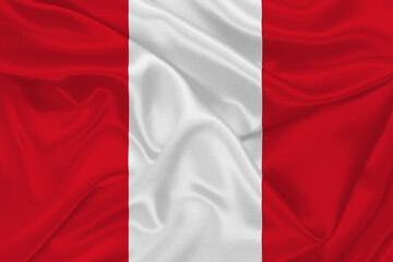 Obraz premium 3D Flag of Peru on fabric