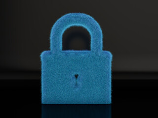 Fur padlock symbol
