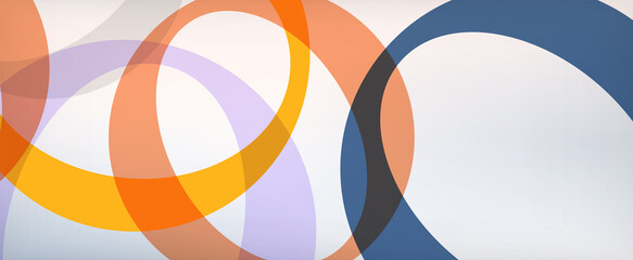 Fototapeta premium Ring geometric shapes, o letter repetition wallpaper. Abstract background for business or technology presentations, internet posters or web brochure covers