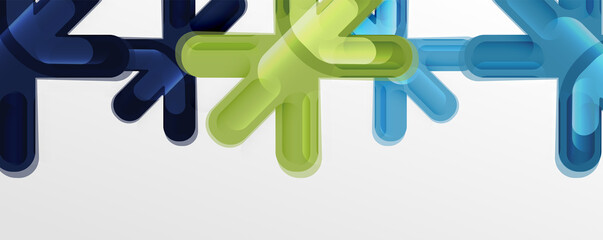 Abstract glossy crosses background for business or technology presentations, internet posters or web brochure covers
