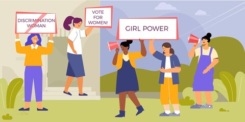 Female Power Activism Composition