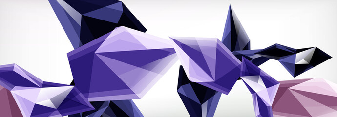 Obraz premium Vector 3d triangles and pyramids abstract background for business or technology presentations, internet posters or web brochure covers