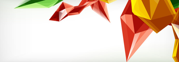 Vector 3d triangles and pyramids abstract background for business or technology presentations, internet posters or web brochure covers