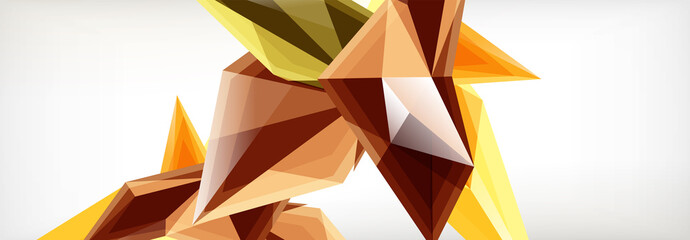 Vector 3d triangles and pyramids abstract background for business or technology presentations, internet posters or web brochure covers