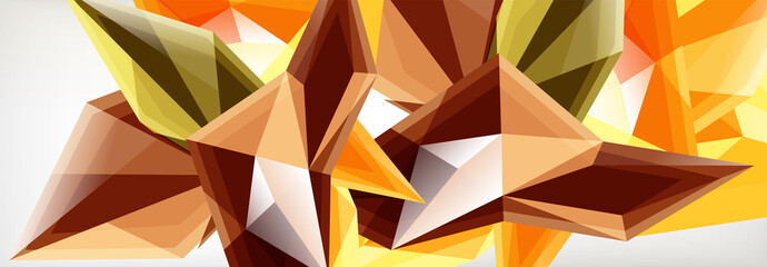 Obraz premium Vector 3d triangles and pyramids abstract background for business or technology presentations, internet posters or web brochure covers
