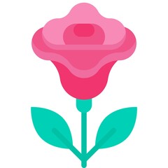 Rose icon, International Women's Day related vector