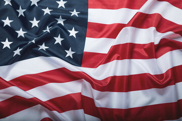 Fototapeta premium United States of America flag. Image of the american flag flying in the wind.
