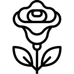 Rose icon, International Women's Day related vector